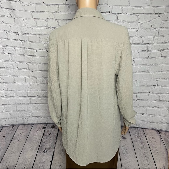 Cheap Monday Grey Wrinkled Long Sleeve Shirt Size M - Picture 4 of 14